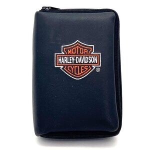 Harley-Davidson Motorcycles Dart Set & Black Leather Zipper Case & Accessories
